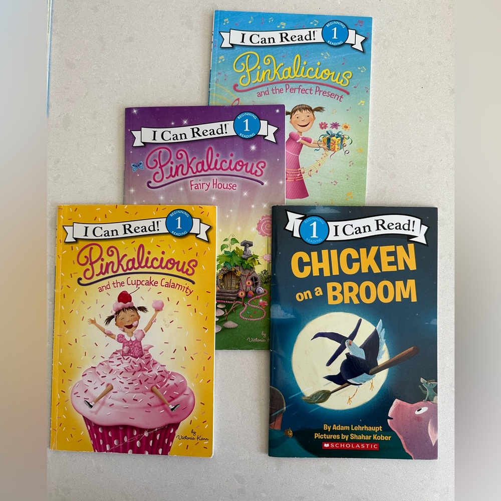 Set of 4 Pinkalicious I can Read Kids books
